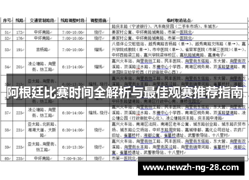 阿根廷比赛时间全解析与最佳观赛推荐指南 阿根廷比赛时间全解析与最佳观赛推荐指南